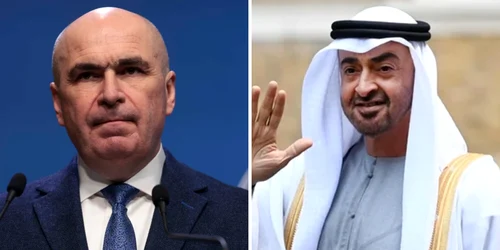 Ilie Bolojan si Mohamed bin Zayed Al Nahyan foto colaj inquam photos (George Călin) si epa efe png