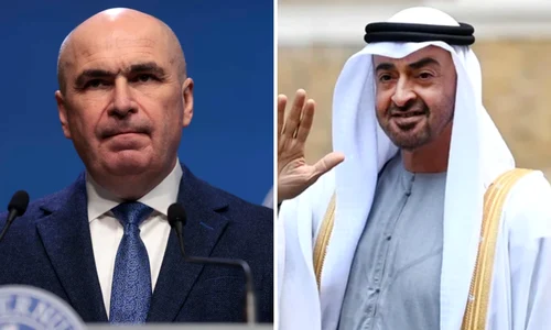 Ilie Bolojan si Mohamed bin Zayed Al Nahyan foto colaj inquam photos (George Călin) si epa efe png