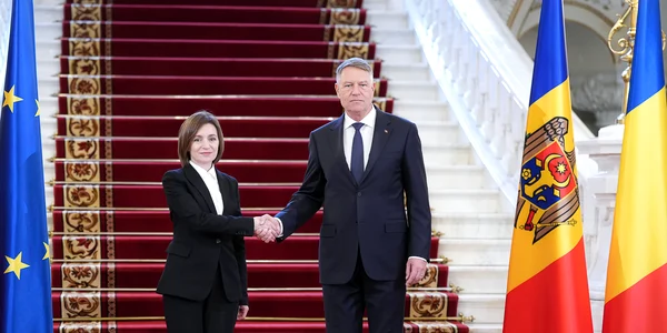 Klaus Iohannis, alături de președinta Republicii Moldova FOTO: Administrația Prezidențială