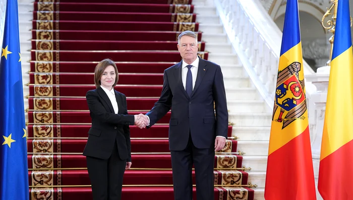 Klaus Iohannis, alături de președinta Republicii Moldova FOTO: Administrația Prezidențială