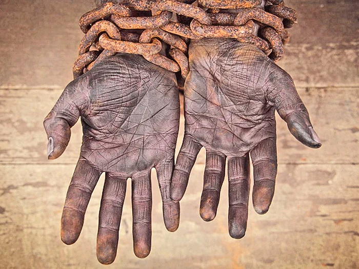 Victimele erau legate de mâini şi ţinute în nişte “cutii” din lemnFotografii: Poliţia Română