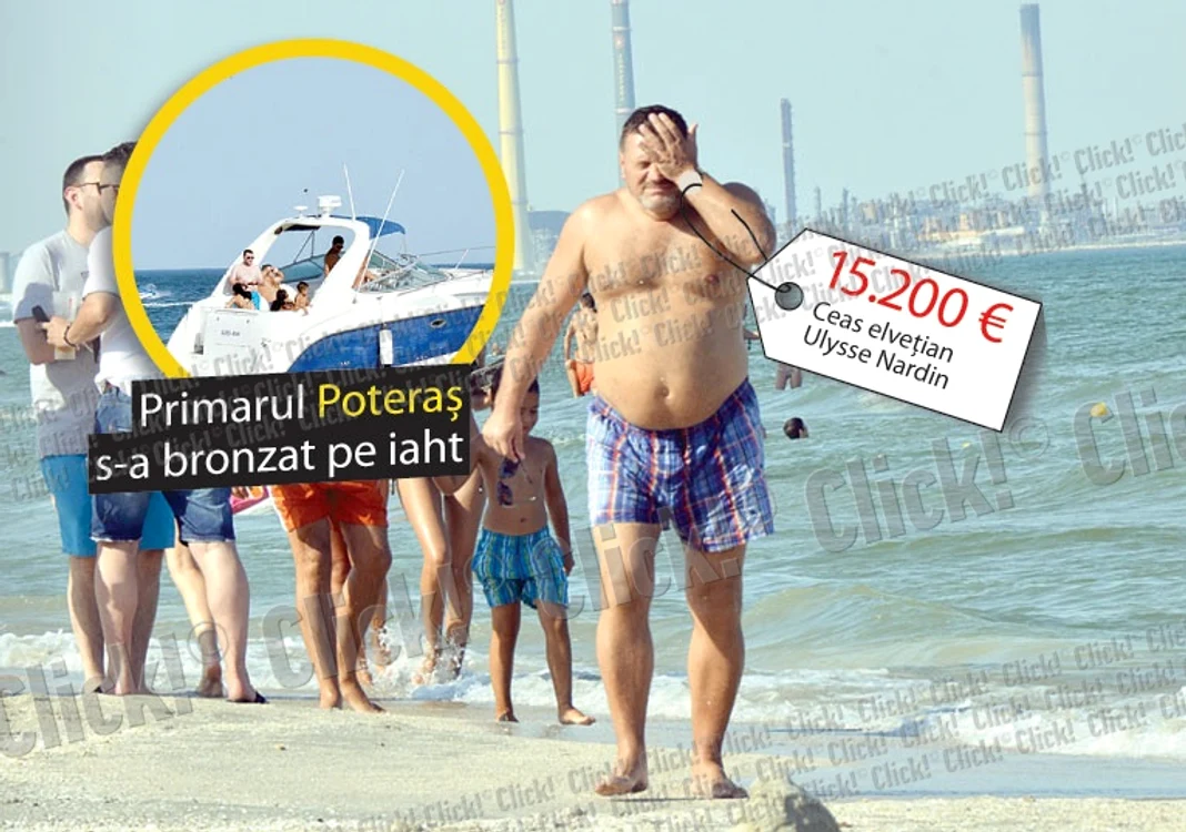 Primarul Poteraş  s-a bronzat pe iaht