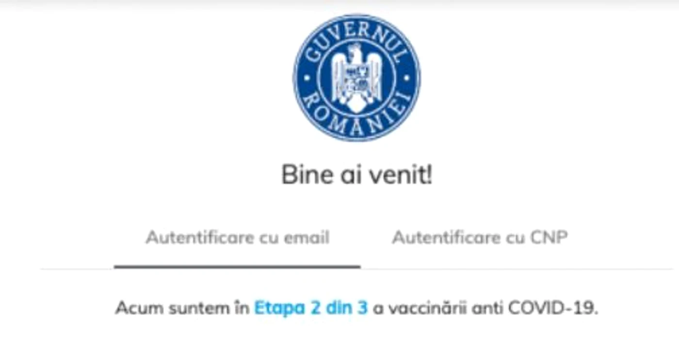
    Platforma informatică pentru programarea la vaccinare nu funcționeazăfoto: captură   