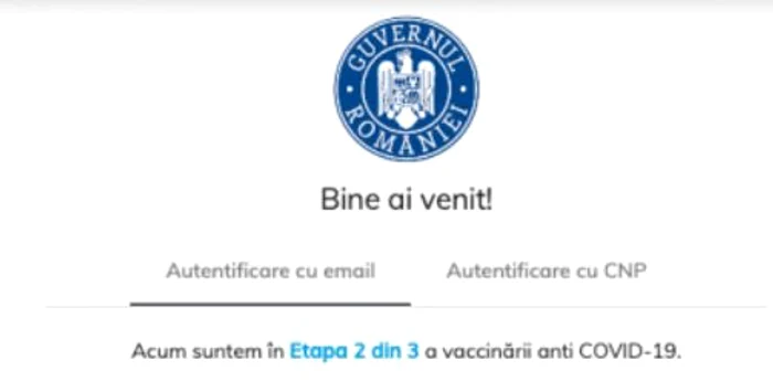 
    Platforma informatică pentru programarea la vaccinare nu funcționeazăfoto: captură   