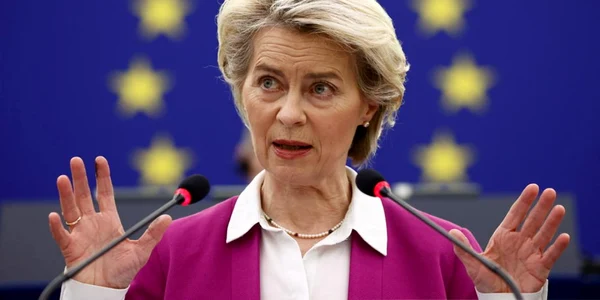 Ursula von der Leyen adresandu-se Parlamentului European FOTO EPA-EFE