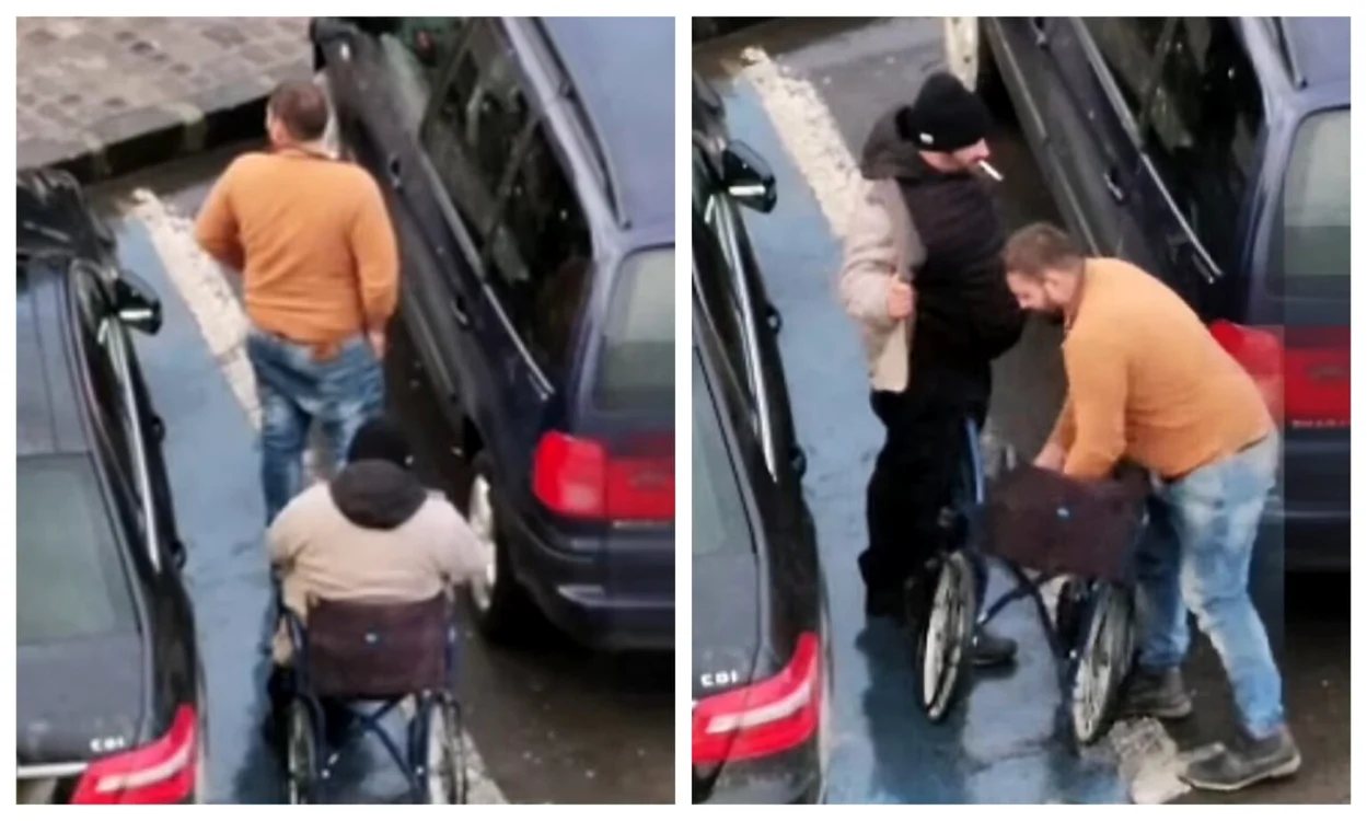 Bărbatul aflat în scaun cu rotile se "vindecă" miraculos FOTO brasov.net