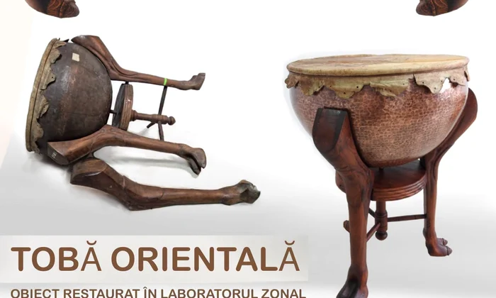 O tobă decorativă orientală, exponatul lunii iulie la Muzeul Național al Banatului