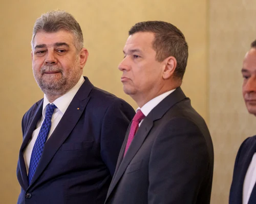 Marcel Ciolacu, alături de Sorin Grindeanu și Daniel Băluță FOTO Mediafax 