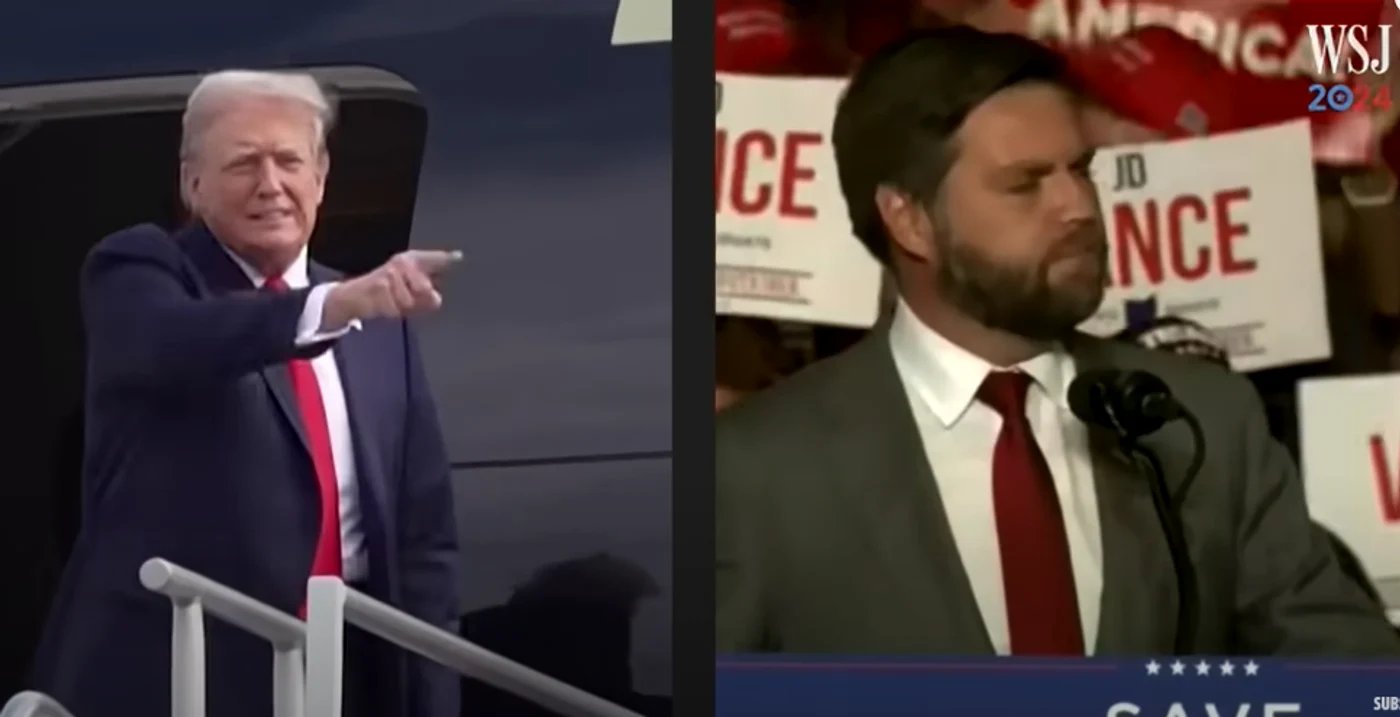 Perechea formată din D. Trump și JD Vance stârnește îngrijorare în Europa. FOTO captură WSJ