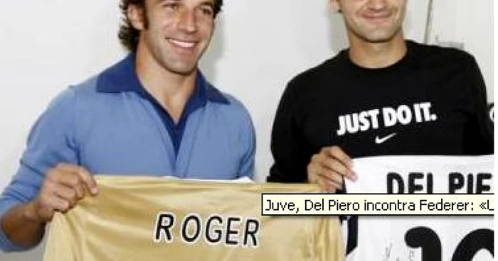 TENIS: Federer şi Del Piero au făcut schimb de tricouri