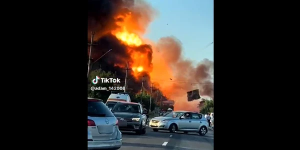 Explozie la Crevedia FOTO Captura video censored jpg