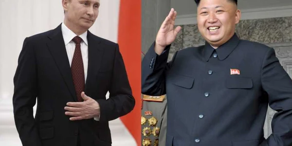 Colaj Vadimir Putin si Kim Jong-un FOTO btimes.co.uk