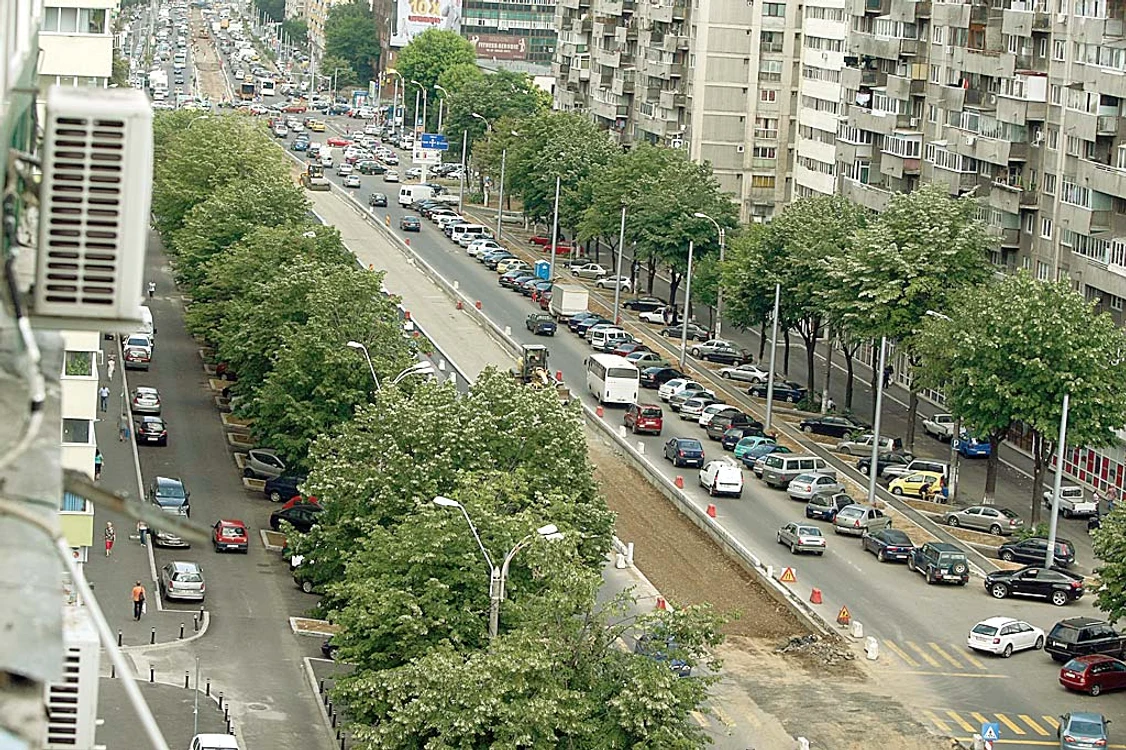 Aşa arată Şoseaua  Pantelimon acum,  de la balcon