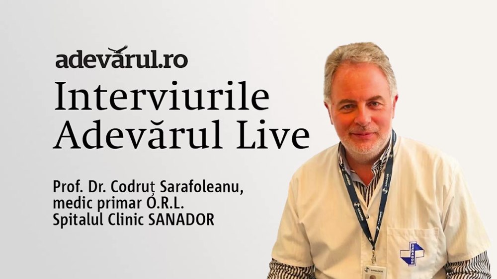 Chirurgia endoscopică în tratarea afecțiunilor  ORL, cu Prof. Dr. Codruț Sarafoleanu, medic primar ORL, Spitalul SANADOR