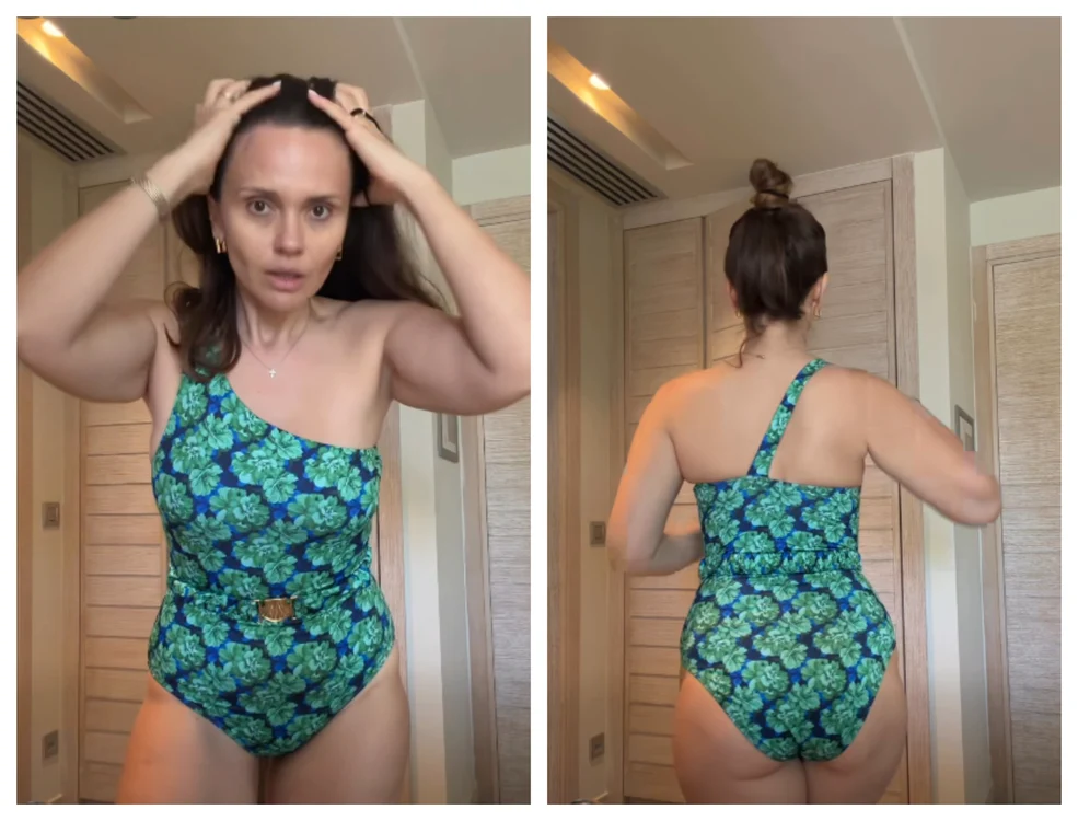 Cristina Șișcanu, apariție sexy în costum de baie / FOTO: Colaj captură video