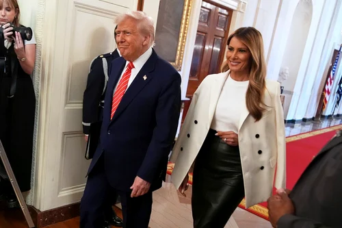 Melania Trump și Donald Trump la Ziua Mamei. FOTO: Profimedia