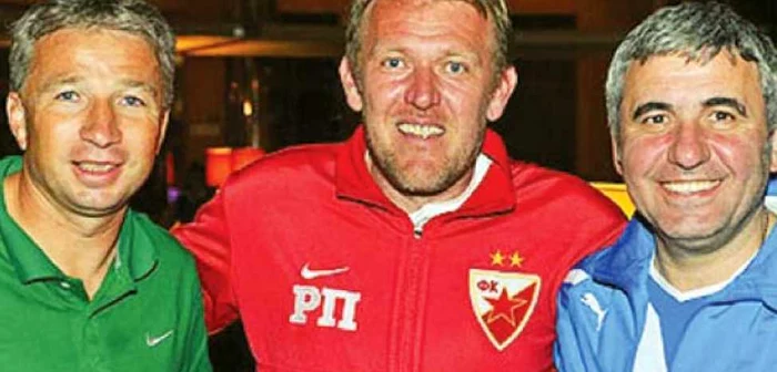 Petrescu, Prosinecki şi Hagi (de la stânga la dreapta)  