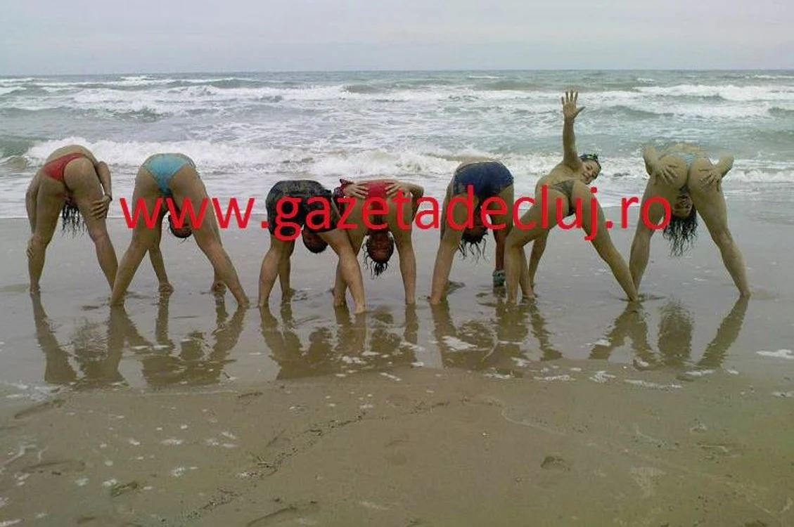 Judoka s-au distrat la mare (foto gazetadecluj.ro)