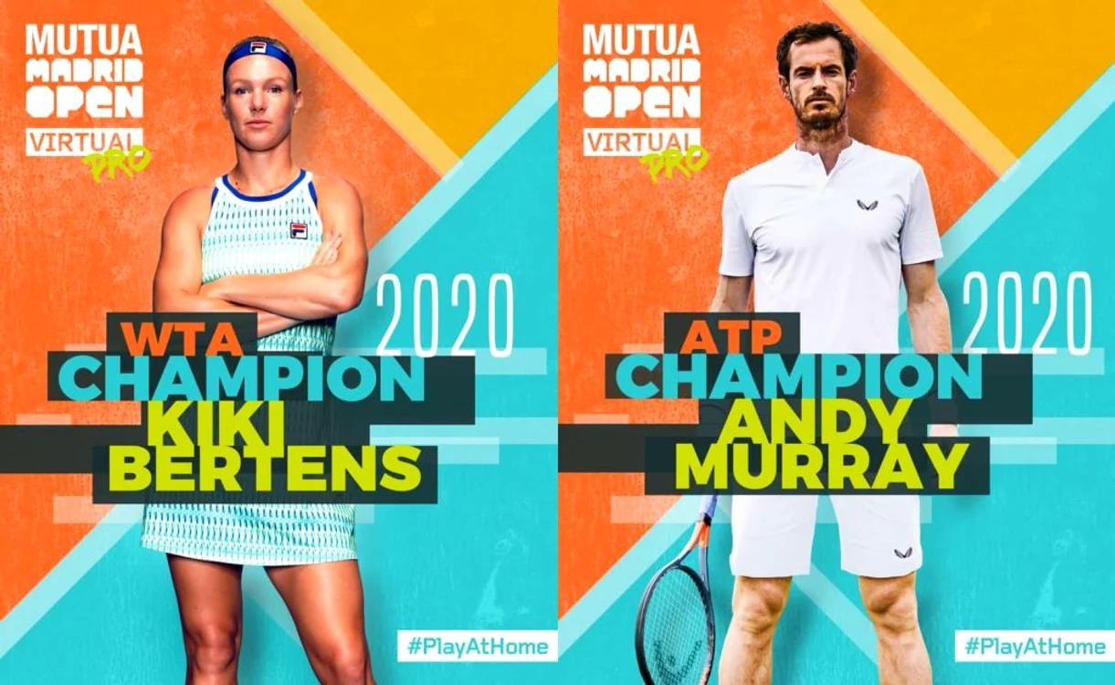
    Kiki Bertens și Andy Murray s-au dovedit a fi cei mai buni la tenis jucat pe Play StationFoto: Facebook/MutuaMadridVirtualOpen  