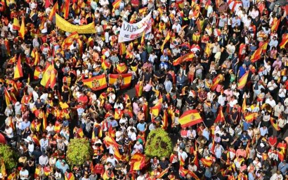 Manifestaţie pentru menţinerea unităţii Spaniei FOTO AFP