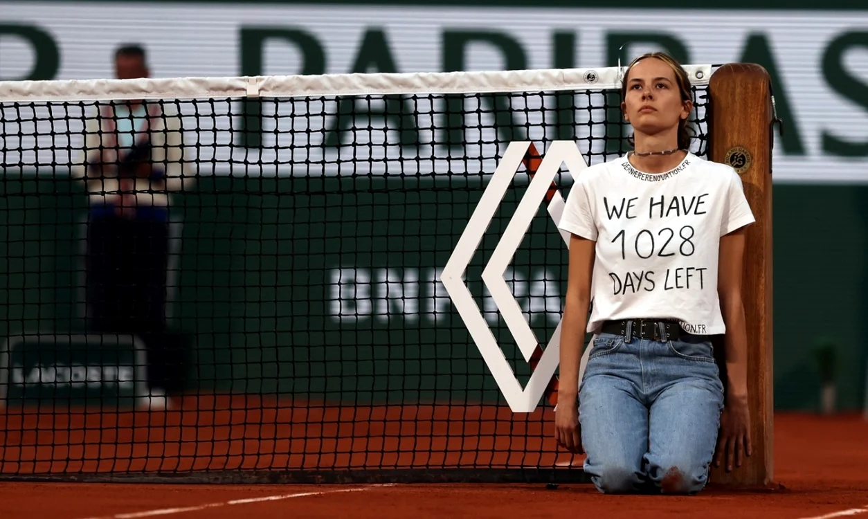 Protest la Roland Garros FOTO EPA-EFE