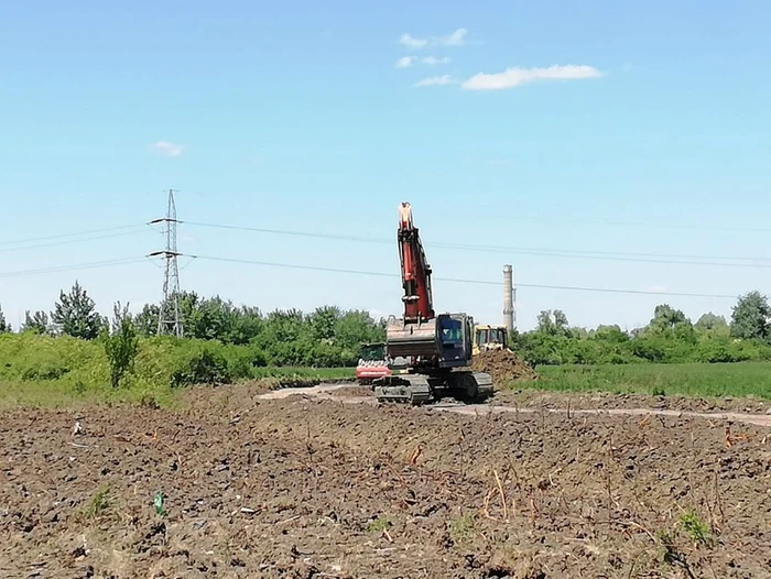 Lucrări la construcţia centurii Timişoara-sud FOTO DRDP