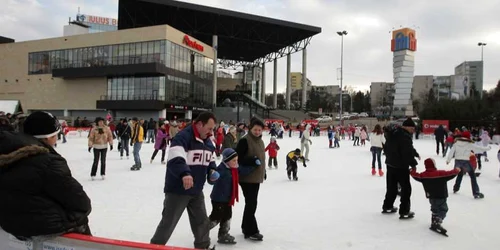Unul dintre cele mai populate patinoare este cel din Gheorgheni