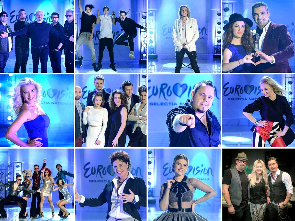 
    Cei 12 concurenţi ai finalei Eurovision România 2015Foto TVR  