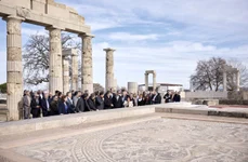 Vechiul palat al regelui macedonean Filip al II-lea, restaurat și redeschis pentru vizitatori (foto: Twitter / Prime Minister GR)
