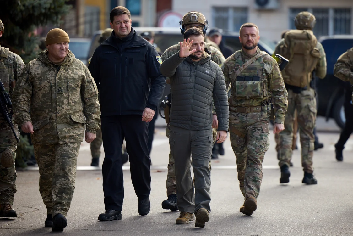 Volodimir Zelenski a vizitat Hersonul. Foto: Facebook / Volodimir Zelenski