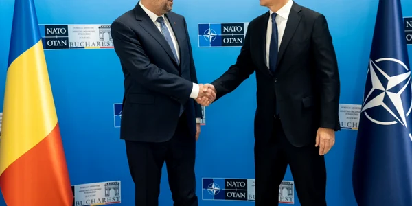 Marcel Ciolacu și secretarul general al NATO FOTO: Twitter
