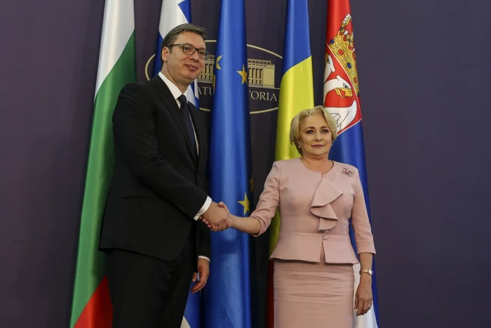 Viorica Dăncilă şi Aleksandar Vučić FOTO Inquam Photos / Octav Ganea