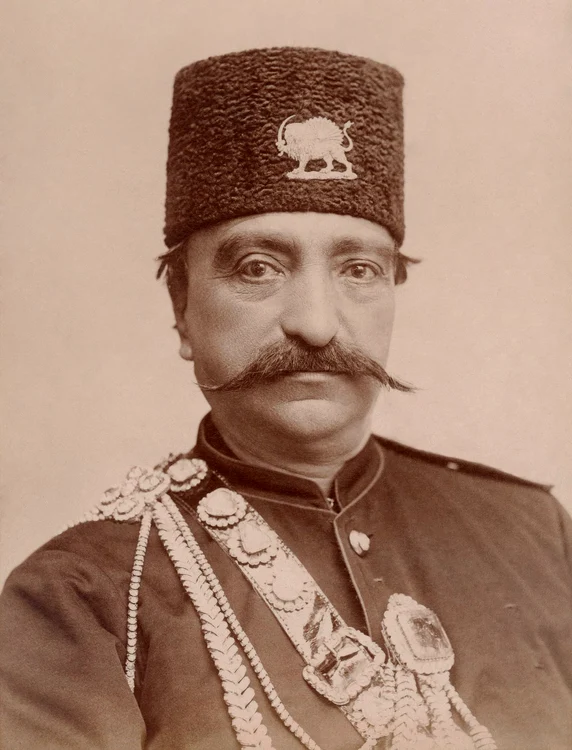 Șahul Naser al-Din, în 1889