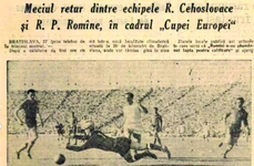 O avancronică a meciului Cehoslovacia – România din 29 mai 1960, publicată în „Sportul popular”