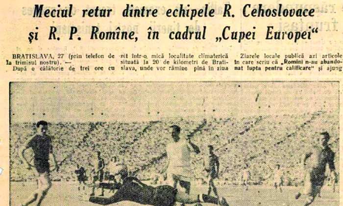 O avancronică a meciului Cehoslovacia – România din 29 mai 1960, publicată în „Sportul popular”
