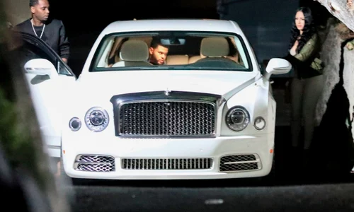 *EXCLUSIVE* Newly single, The Weeknd slips into his ride with a mystery woman at Delilah jpeg