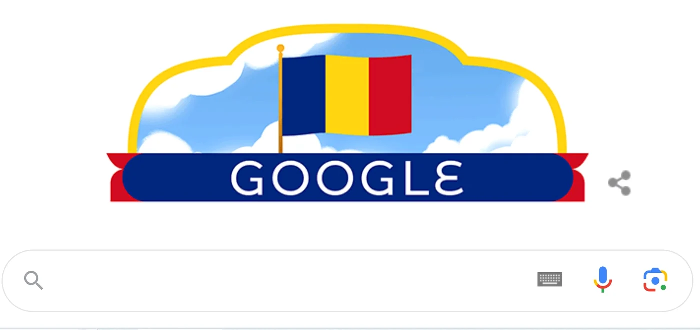 Google sărbătorește Ziua Națională a României FOTO Captură de ecran