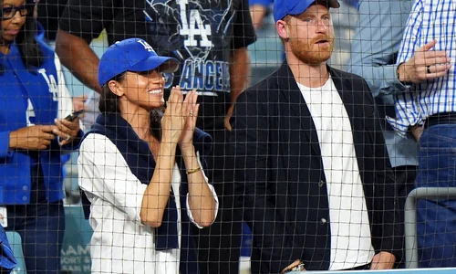 Harry & Meghan la un meci Dodgers, profimedia 1048890838 jpg
