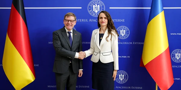Ministrul Oana Țoiu cu omologul german, Johann Wadephu FOTO FB MAE jpg