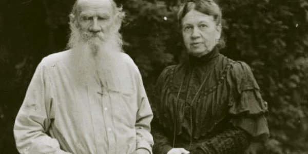 Lev Tolstoi, alături de soţia sa, contesa Sofia 