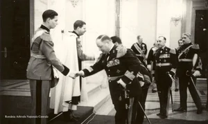 Regele Mihai, atunci Principele Mihai, si Carol al II lea la Seara Corpului Diplomatic Arhivele Naționale Centrale, Casa Regală jpg