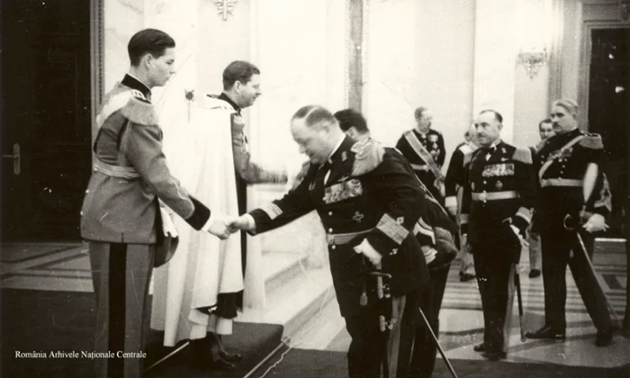Regele Mihai, atunci Principele Mihai, si Carol al II lea la Seara Corpului Diplomatic   Arhivele Naționale Centrale, Casa Regală jpg