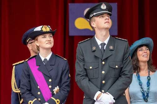 Prințul Gabriel cu Prințesa Elisabeta a Belgiei. FOTO: Casa Regală belgiană