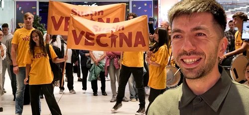 Mircea Bravo, plin de energie la avanpremiera filmului “Vecina”  “Anul trecut nu am făcut niciun film pentru că mi-am prioritizat rolul de tătic”