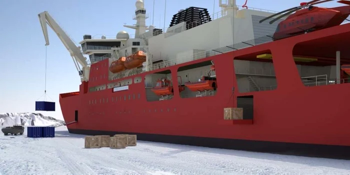 Spărgătorul de gheaţă pentru Antarctica va fi construit pe Şantierul Naval Damen din Galaţi FOTO oceanhub.com