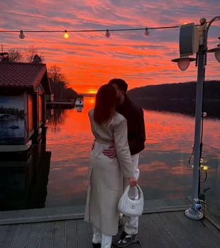 Emily Burghelea și soțul caută teren pentru casă pe malul lacului Snagov foto: arhiva personală 