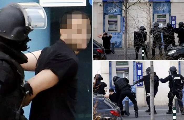 Poliţiştii l-au încătuşat în faţa oficiului poştal