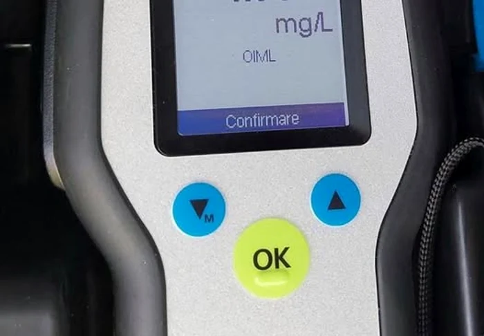 Etilotestul a indicat 0,30 mg./l. alcool pur în aerul expirat. FOTO Poliția Română