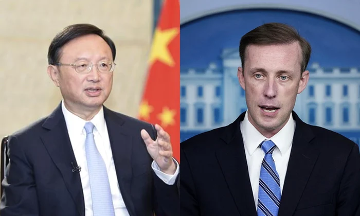 Yang Jiechi şi Jake Sullivan
