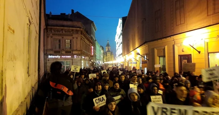 Protest Timişoara graţiere 29 ianuarie FOTO Stefan Both